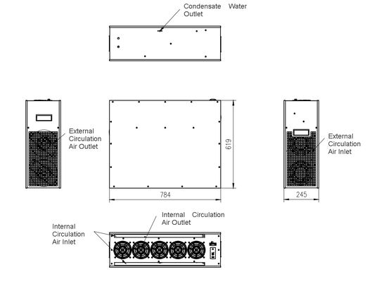 Блоки кондиционирования воздуха шкафа R134A 2500W электрические