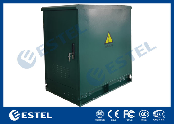 19' Rack Outdoor Telecom Cabinet Зеленый цвет с кондиционером и вентилятором 500 Вт