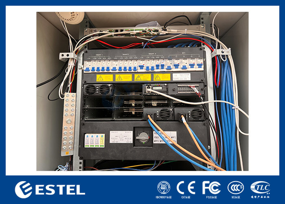 Гибридная телекоммуникационная система питания 48VDC 300A 40U Внешний телекоммуникационный шкаф с охлаждением